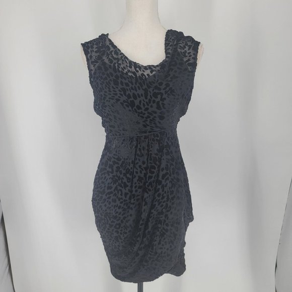 Tracy Reese Dresses & Skirts - Frock by TRACY REESE Silk Animal Print Dress Black Semi Sheer Lined Size 2 NWT